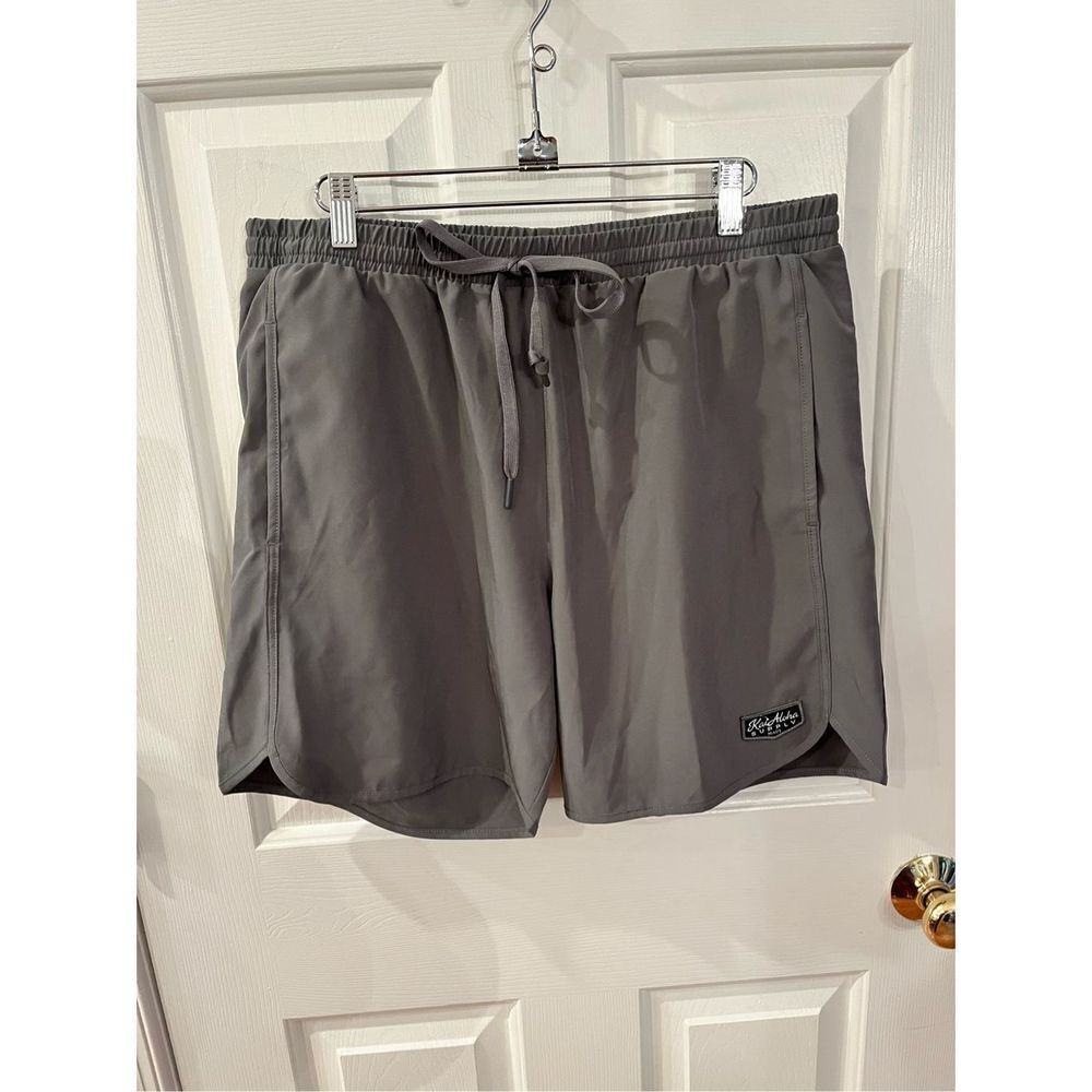 KaiAloha Mens Classic Volley Shorts Elastic Tie Waist Shorts sz L EUC